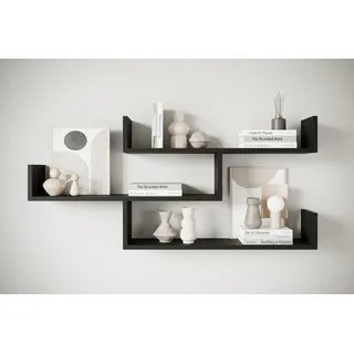 Home Affaire Wandregal Trio Hängeregal 119,1 x 18 x 55 cm Schwarz