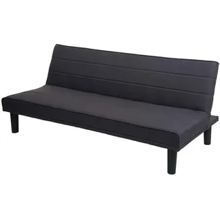 MCW Schlafsofa MCW-J17, Couch Klappsofa Gästebett Bettsofa, Schlaffunktion Stoff/Textil ~ anthrazit-grau