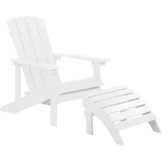 Beliani Gartenstuhl 75 x 75 x 88 cm weiß