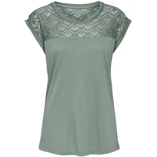 ONLY Damen Onlnicole S/S Mix Top Noos Blouse, Grün, XL EU