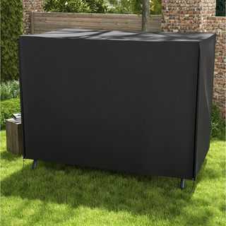 Modfu Hollywoodschaukel mit Abdeckung aus Polyester 205x124x164 cm Schwarz mit Reißverschluss , Textil , 124x164x205 cm , Gartenmöbel, Gartenschaukeln, Hollywoodschaukeln