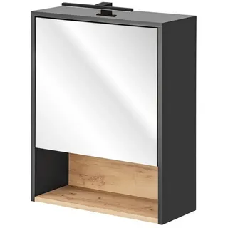 Lomadox Bologna-56 60 cm grau mit LED