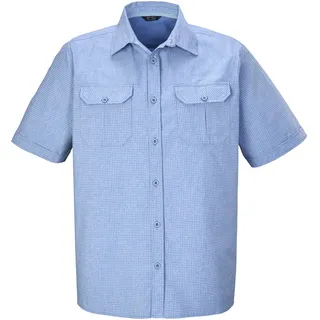 KILLTEC Herren Funktionshemd/Hemd Kurzarm/Outdoorhemd KOS 47 MN WVN SHRT, hell stahlblau, S, 42843-000