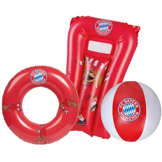 Happy People FC Bayern München Strandset 3teilig Rot | Fußball
