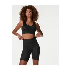 Womens M&S Collection Light Control FlexifitTM Lace Cycling Shorts - Black, Black - 18