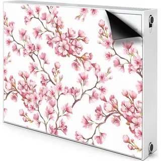 Magnet Heizkörperverkleidung Heizkörper-Abdeckung Heizung Heizkörper 80x60 cm - Pinke Blumen
