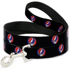 Buckle-Down "Steal Your Face Repeat Schwarz/Farbe Hund Leine, 6 '