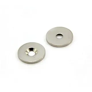 first4magnets Counterunk Steel - Scheibe Für Die Verwendung von Magneten, Hängegrafiken Oder Notizenboards - 20mm Durchmesser x 2mm Dickes x 4mm Loch - Pack von 10