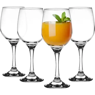 GLASMARK® transparente Weinglas 4-Set 250ml Große 4 Stück Rotweingläser Weinkelch Weinglas VINO auf Fuß - Hochwertige Qualität - Transparent