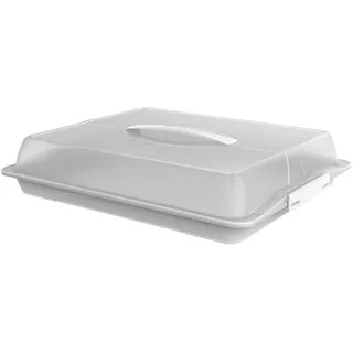 Rotho Partybutler Large John, Kuchentransportbox, Weiss