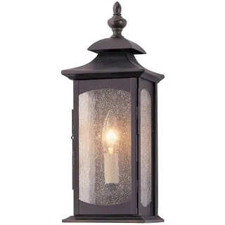 Außenlampe Wand Vintage 35,6 cm hoch IP44 in Bronze E14 Leuchte Außen Balkon