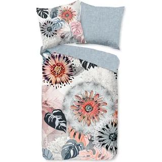 Duvet cover HIP 135x200 + 1* 80x80 cm - mandalas and leaves - Grau