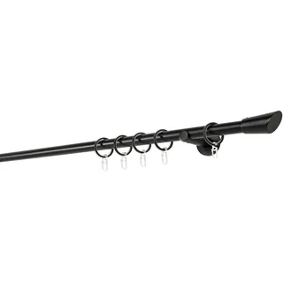 MYDECO Vorhangstange Rag 1-läufig Ø 20 mm 200 cm Schwarz
