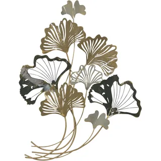 Hofmann Living And More HOFMANN LIVING AND MORE, Wanddekoobjekt "Wanddekoration", aus Metall, Ginkgo-Blätter, schwarz gold, goldfarben