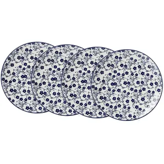 Ritzenhoff & Breker Dessertteller Blau/Weiß 21,5 cm 4er Set