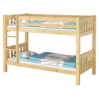 Kinderetagenbett massiv Kiefer Kinderzimmer Stockbett Hochbett Zubehör wählbar V-60.06-09ohne Zubehör - Naturbelassen