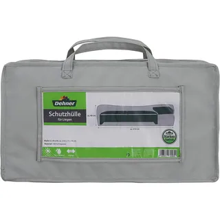 Dehner Abdeckung für Gartenliege, ca. 210 x 75 x 40 cm, Polyester, grau