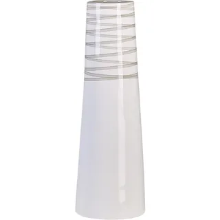 Beliani Dekovase Terrakotta weiß Tarragona , Weiß , Stein , Mode , 57 cm , Dekoration, Vasen, Keramikvasen