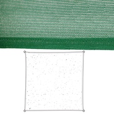 Lolahome Sonnensegel, quadratisch, Grün, Faser, 5 m