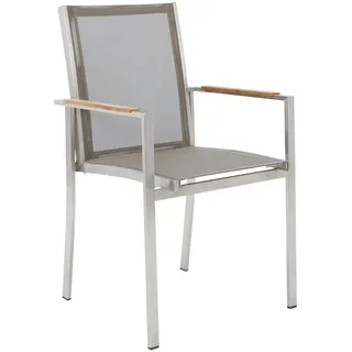 Niehoff Stapelsessel Gartenstuhl 57 x 62 x 91 cm silbergrau