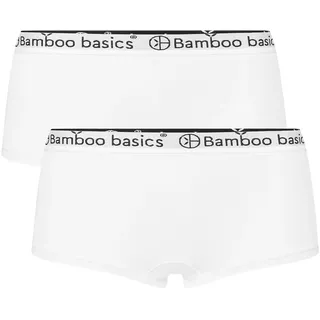 Bamboo basics Damen Hipster IRIS, 2er Pack - Panty, atmungsaktiv, Single Jersey Weiß XL