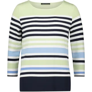 Rundhalsshirt BETTY BARCLAY "Basic Shirt mit U-Boot-Ausschnitt", Damen, Gr. 42, grün, light blau, Obermaterial: 95% Viskose CV. 5% Elasthan EL., Shirts Rundhalsshirt
