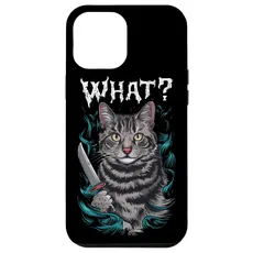 Hülle für iPhone 15 Plus Katze Messer Design Witzige Tier Katzen