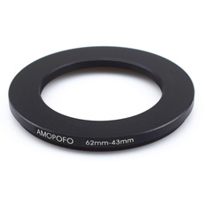 62mm-43mm Step-down-Ringe Filteradapter Ring,62mm bis 43mm Filter Adapterring- von Kamera Objektiv mit 62mm Filtergewinde auf 43mm Filter-Ring