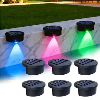 TGKYK 6 Pack Poolbeleuchtung Solar, IP65 Pool Solar Licht, 10 Farbmodi RGB Solars Poolbeleuchtung, Poollampe Solars für Terrasse Lampe Zaunpfosten Schwimmbad Outdoor (Farbverlauf)