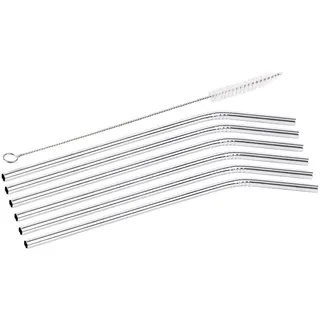 CHG 6 chg Edelstahl-Strohhalme EasyDo silber
