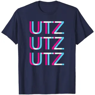 Utz Utz Utz Rave Techno Trippy EDM | Festival Hardcore T-Shirt, Herren, Marineblau, 3XL