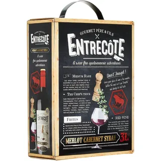 Entrecote - Merlot, Cabernet Sauvignon, Syrah - Rotwein aus Frankreich - BIB Bag in Box (1 x 3 l)
