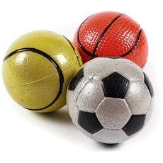 ZAMIBO Ball aus Hartschaum, Sport, 6 cm, glänzende Oberfläche, Verschiedene Displays, 24 Stück