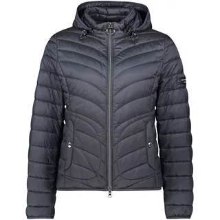Outdoorjacke BETTY BARCLAY "Outdoorjacke mit abnehmbarer Kapuze", Damen, Gr. 46, blau (dunkelblau), Obermaterial: 100% Polyamid PA., Jacken Outdoorjacke