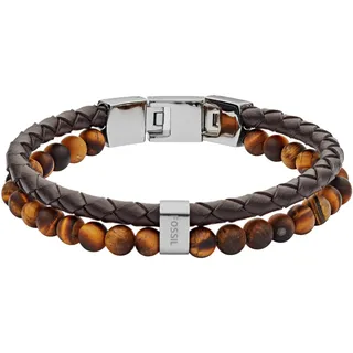 Fossil Vintage Casual Armband Braun Leder JF03118040 Größe 18