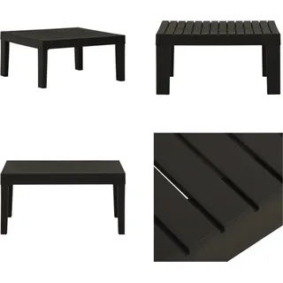 vidaXL Lounge Gartentisch Kunststoff Grau - Gartentisch - Gartentische - Outdoor-Tisch - Outdoor-Tische - Grau
