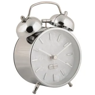 Karlsson Wecker Retro Pearl Glow Ø 8 cm , Metall , Rund , 8x12x4.6 cm , Ce , Dekoration, Uhren, Wecker