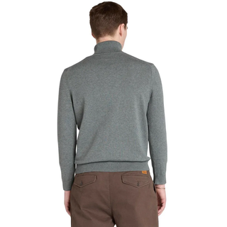 Rollkragenpullover TIMBERLAND "WILLIAMS RIVER Turtle Neck Cotton S", Herren, Gr. S, grau (dunkelgrau heather), Obermaterial: 100% Baumwolle, Pullover Rollkragenpullover, mit Rollkragen, Langarm-Design, sportlicher Stil, aus Baumwolle