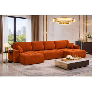 kaiser möbel Ecksofa Veloursstoff 2-Sitzer Braun