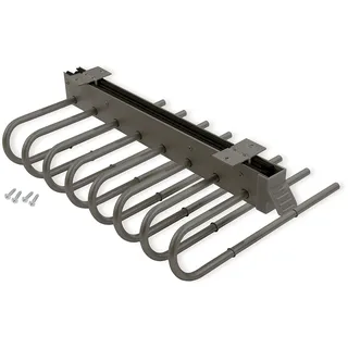 Emuca - Ausziehbarer Hosenbügel, Links, Stahl und Kunststoff, Titanium