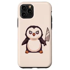 Hülle für iPhone 11 Pro Pinguin mit Messer