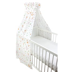 TupTam Babybett Himmel mit Schleifchen, Farbe: Lichtung/Rehe, Größe: ca. 160x240 cm