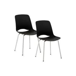 Mayer Besucherstühle 2520_01 schwarz Kunststoff, 2 St.