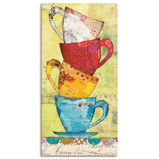 Artland Wandbild »Komm zum Kaffee« Geschirr & Besteck 1 Stk. tlg. als Leinwandbild, Poster in verschied. Größen, gelb