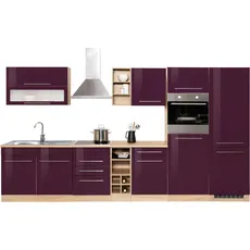 Bild von Küchenzeile »Eton«, ohne E-Geräte, Breite 360 cm, lila
