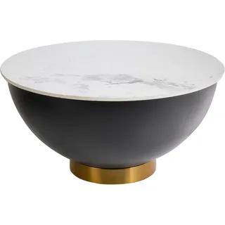 Beliani Couchtisch Schwarz/Gold/Weiß Gold 74 x 37 x 74 cm