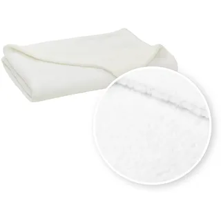 MEYCO Baby Babydecke Boucle 130x170cm Kuscheldecke Polyester Offwhite | 100% Polyester - weich & sehr leicht - pflegeleicht - vielseitige Verwendungsmöglichkeiten - waschbar & trocknergeeignet