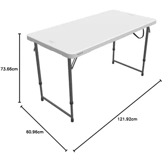 Lifetime Buffettisch 122 x 61 x 56-91,5 cm Weiß klappbar