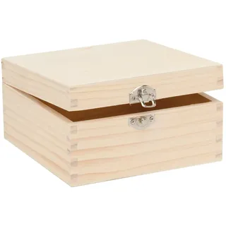 Glorex  Holzbox quadratisch 16 x 16 x 8,5 cm 1-tlg. natur