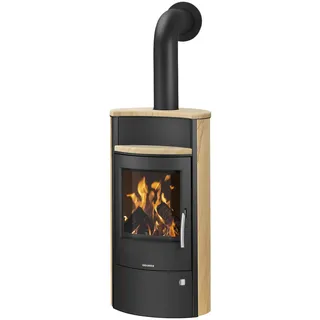 Oranier | Kaminofen | Pori 7 | 6,5 kW | Stahl Schwarz, Sandstein